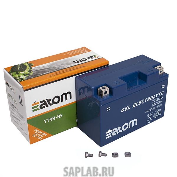 Купить ATOM 2102070 Мото аккумулятор ATOM  YT9B-BS (YT9B-4) GEL гелевый