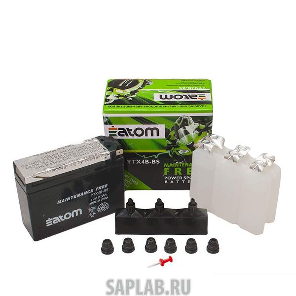 Купить ATOM 2102174 Мото аккумулятор ATOM  YTX4B-BS (YT4B-BS) MF