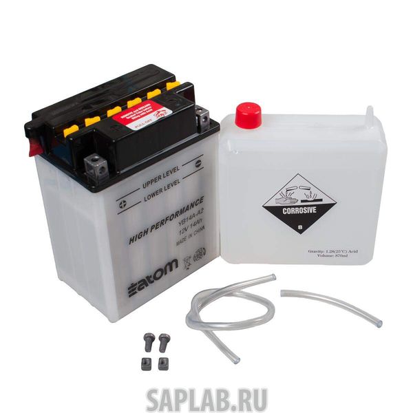 Купить ATOM 2103380 Мото аккумулятор ATOM  YB14A-A2 HIGH PERFORMANCE