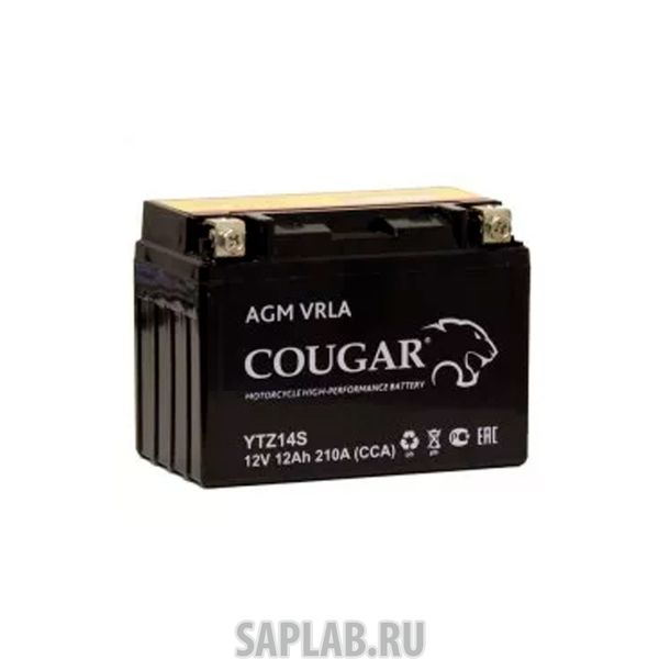Купить COUGAR YTZ14S Аккумулятор мотоциклетный Cougar AGM YTZ14-S 12V 12Ah (залит и готов к применению)