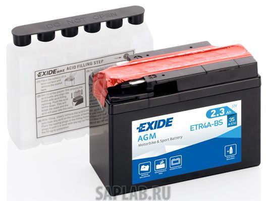 Купить EXIDE ETR4ABS Аккумулятор автомобильный EXIDE ETR4A-BS 2 Ач