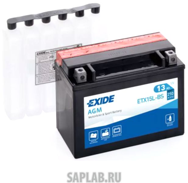 Купить EXIDE ETX15LBS Аккумулятор Для Мототехники Exide Agm 12 V 13 Ah 230 A Etn 0 B0 175x90x130mm 4.7kg EXIDE а