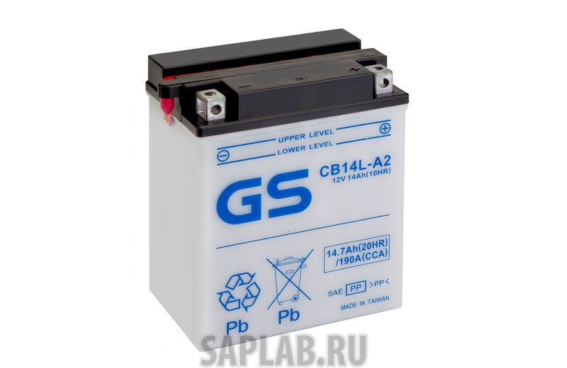 Купить GS_YUASA CB14LA2 Аккумулятор GS Yuasa CB14L-A2 12В 14Ач 190CCA 136x91x169 мм Обратная (-+)
