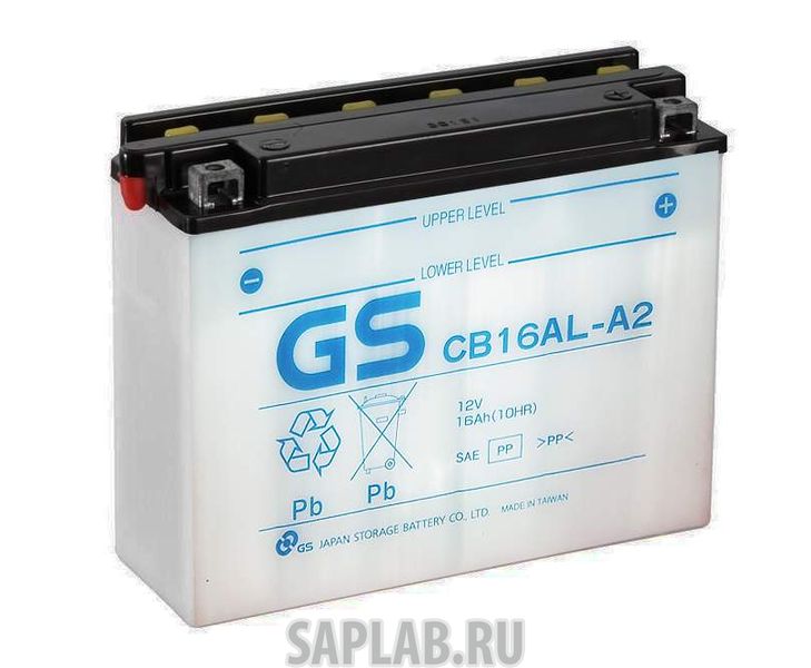 Купить GS_YUASA CB16ALA2 Аккумулятор GS Yuasa CB16AL-A2 12В 16Ач 200CCA 207x72x164 мм Обратная (-+)