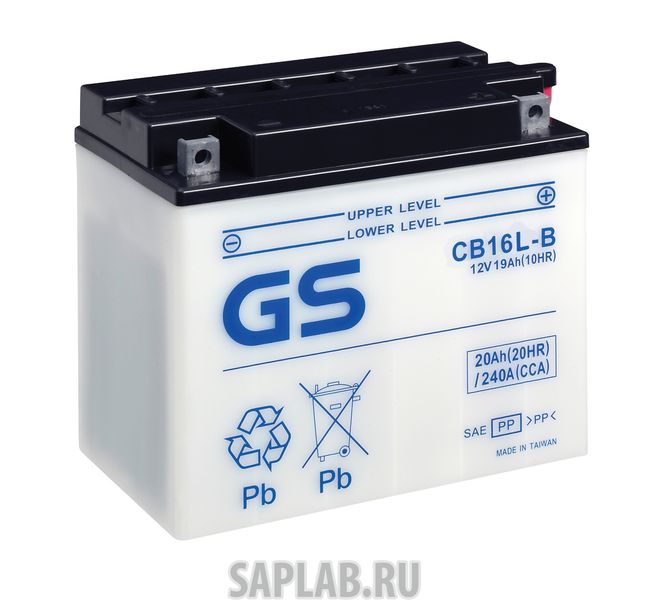 Купить GS_YUASA CB16LB Аккумулятор GS Yuasa CB16L-B 12В 20Ач 240CCA 176x101x157 мм Обратная (-+)