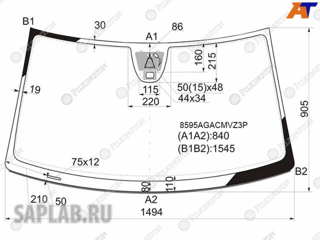Купить запчасть PILKINGTON - 8595AGACMVZ3P 