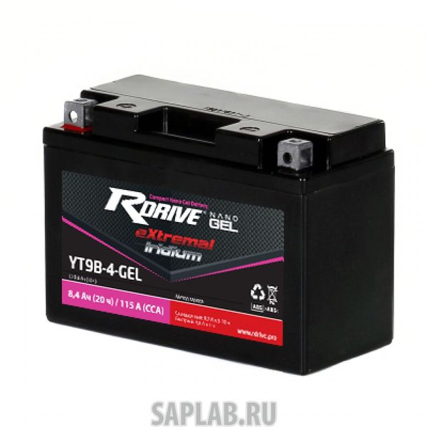 Купить RDRIVE RDRIVEYT9B4 Аккумулятор RDRIVE-YT9B-4 12В 8Ач 115CCA 150x68x105 мм Прямая (+-)
