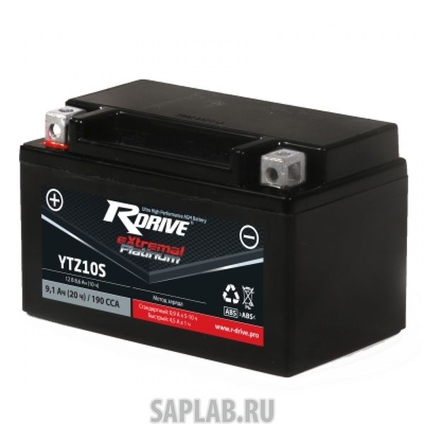 Купить RDRIVE RDRIVEYTZ10S Аккумулятор RDRIVE-YTZ10S 12В 8,6Ач 190CCA 150x87x93 мм Прямая (+-)