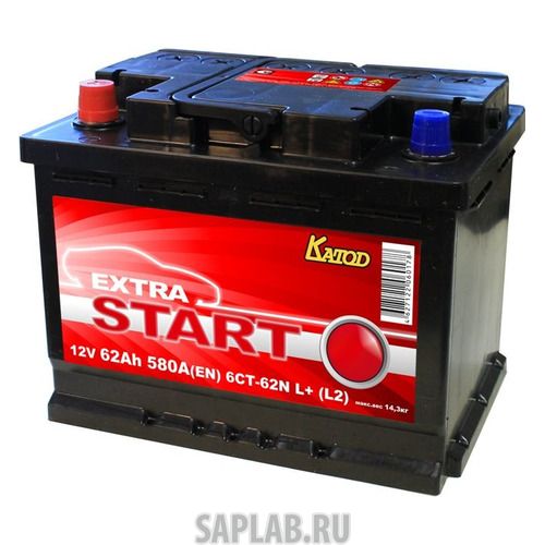 Купить КАТОД 6СТ62NLL2 Аккумулятор автомобильный КАТОД EXTRA START Extra Start 62Ач 580A [6ст-62n l+ (l2)]