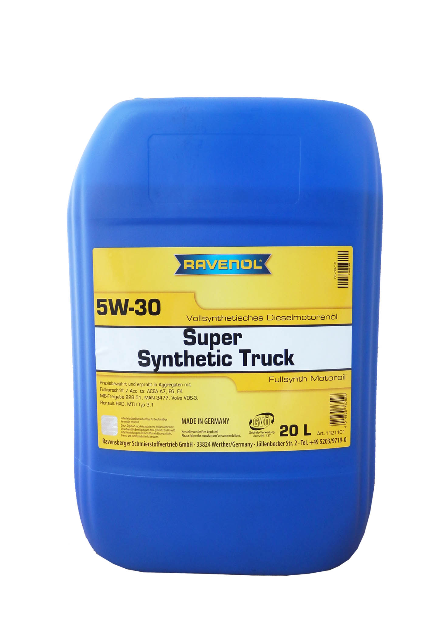 Купить Ravenol 4014835767928 Super Synthetic Truck SAE5W30 (20 л)