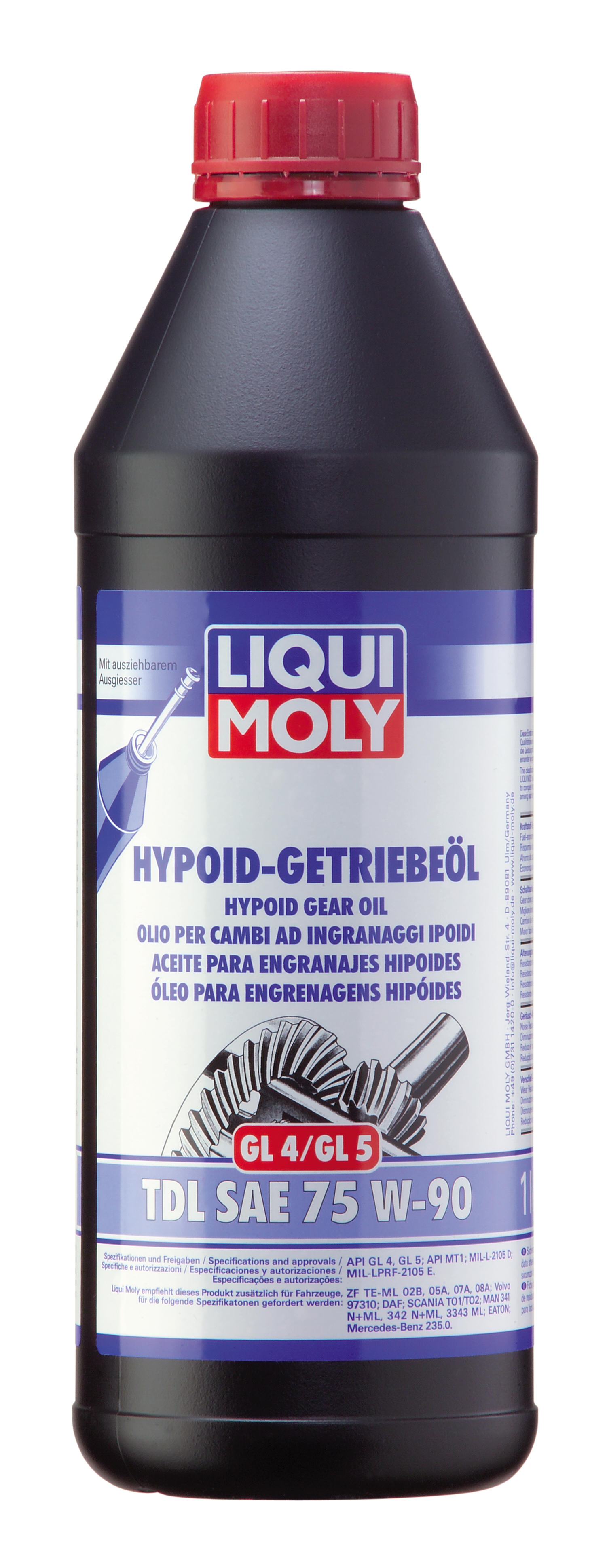 Купить Liqui moly 3945 Трансмиссионное масло Hypoid-Getriebeoil TDL SAE 75W-90