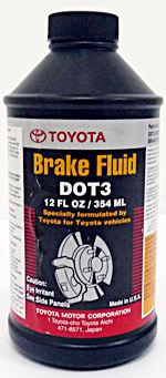 Купить Toyota 0882380010 Тормозная жидкость DOT 3, Brake Fluid, 0.354л