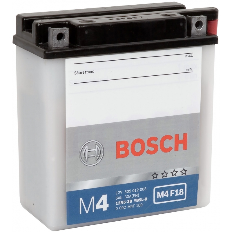 Купить BOSCH 0092M4F180 Аккумулятор автомобильный BOSCH 0 092 M4F 180 5 Ач